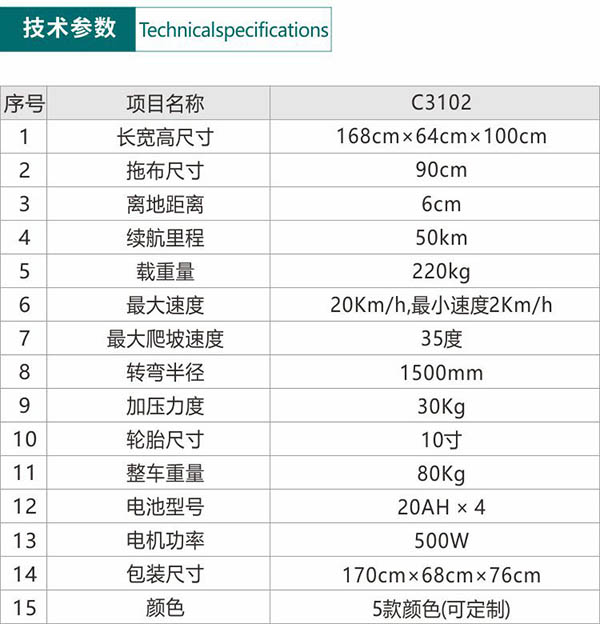 电动当雄尘推车C3102